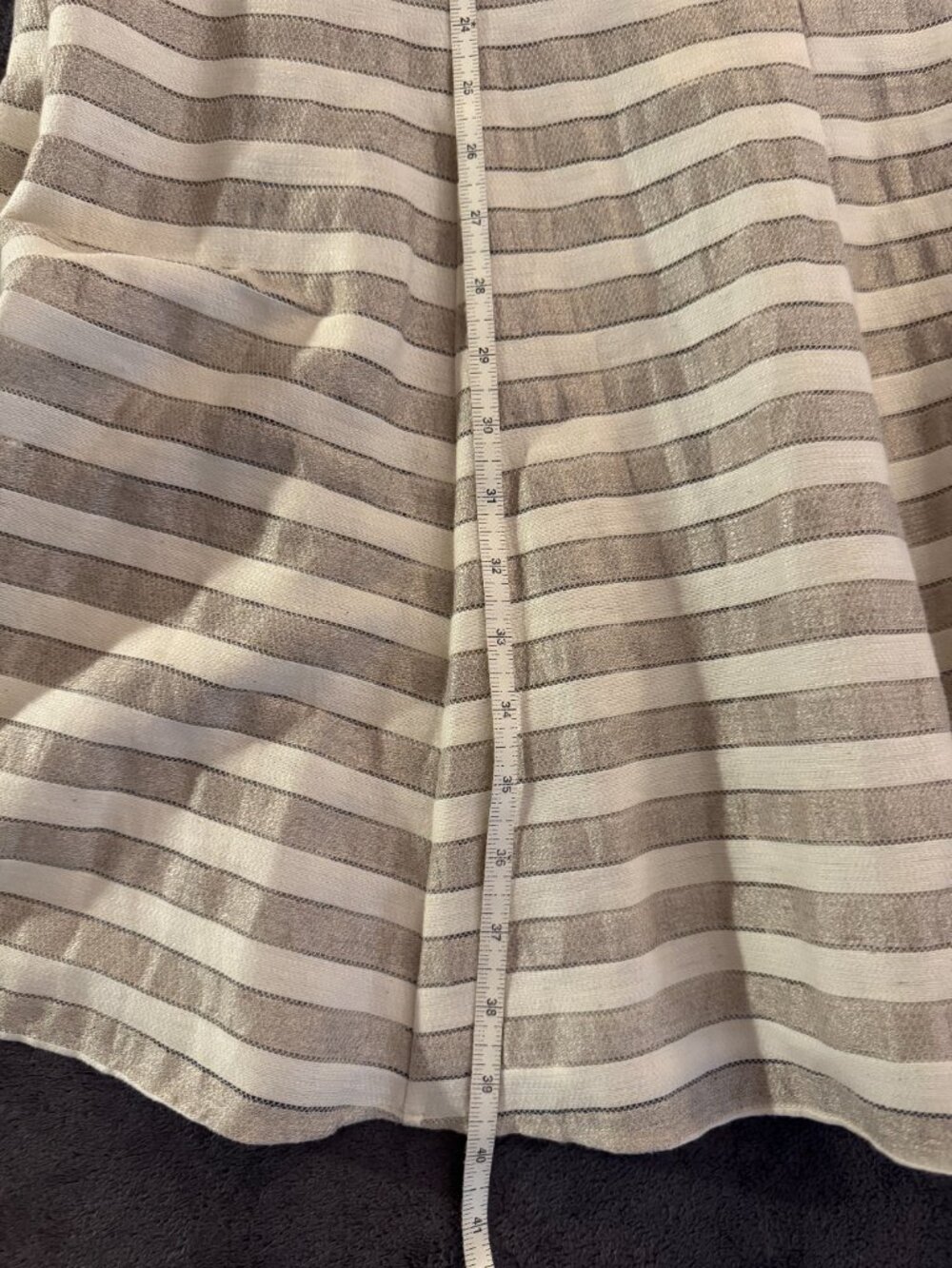 AKRIS PUNTO Striped Knee-Length Dress  Neutral Colors, Size US12 - Picture 5 of 10